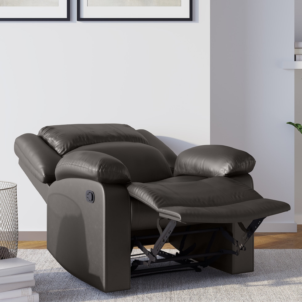 brandon dark brown recliner   