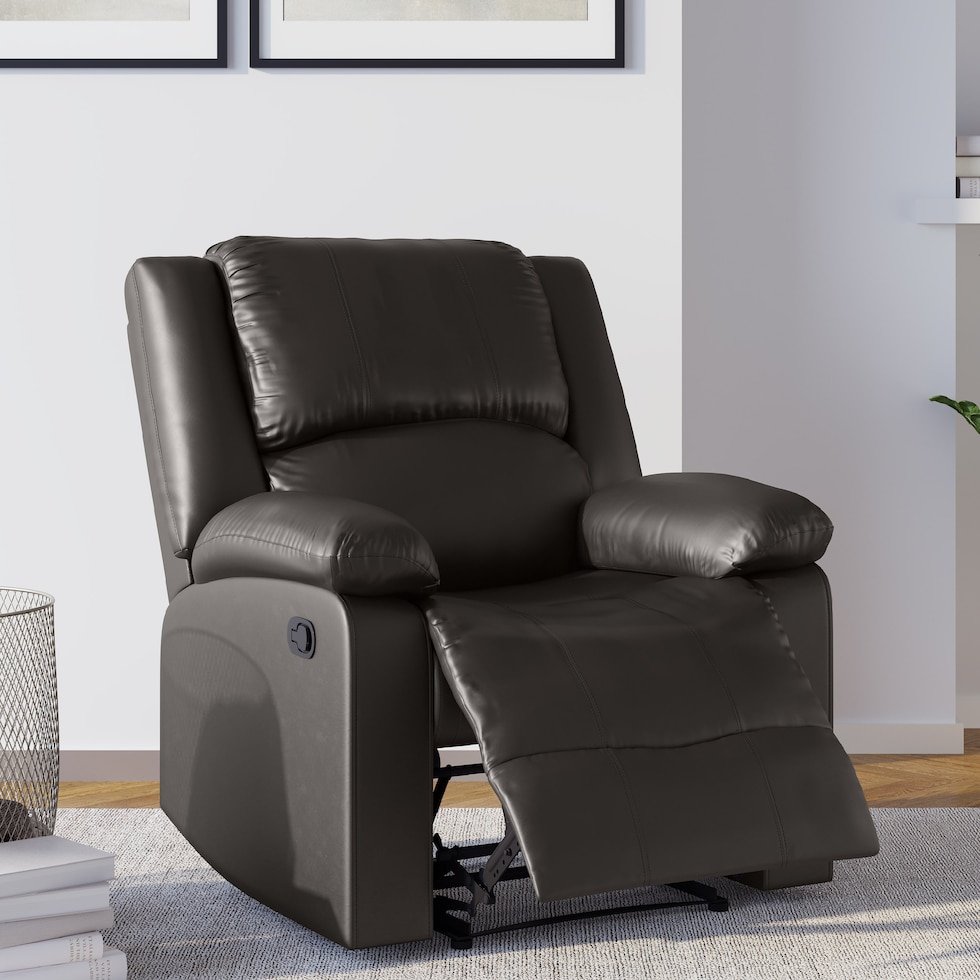 brandon dark brown recliner   