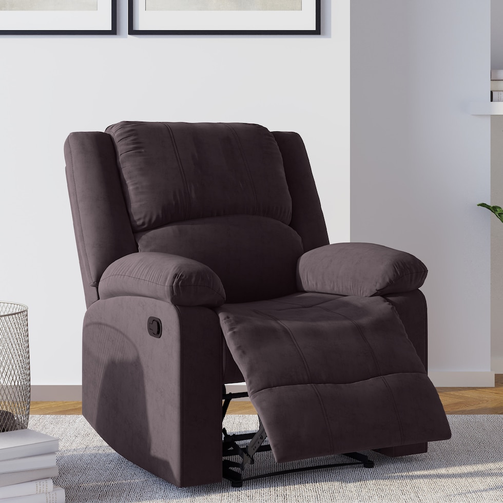 brandon dark brown recliner   