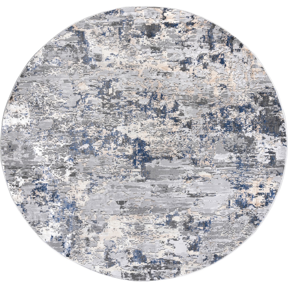 branford gray area rug  round   