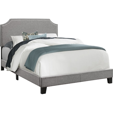 Brannon Full Upholstered Bed - Gray