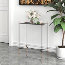 brantley black and gold side table   