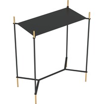 brantley black and gold side table   