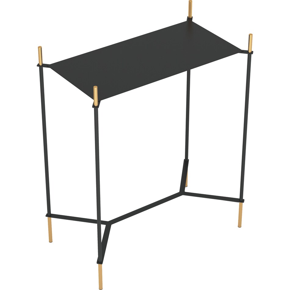 brantley black and gold side table   