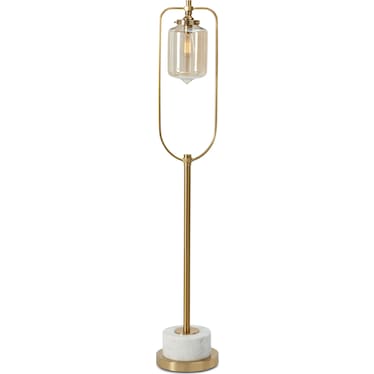 Brushed Brass Loop Floor Lamp
