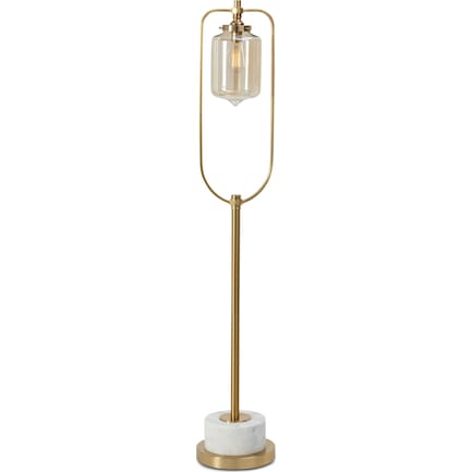 Brushed Brass Loop Floor Lamp