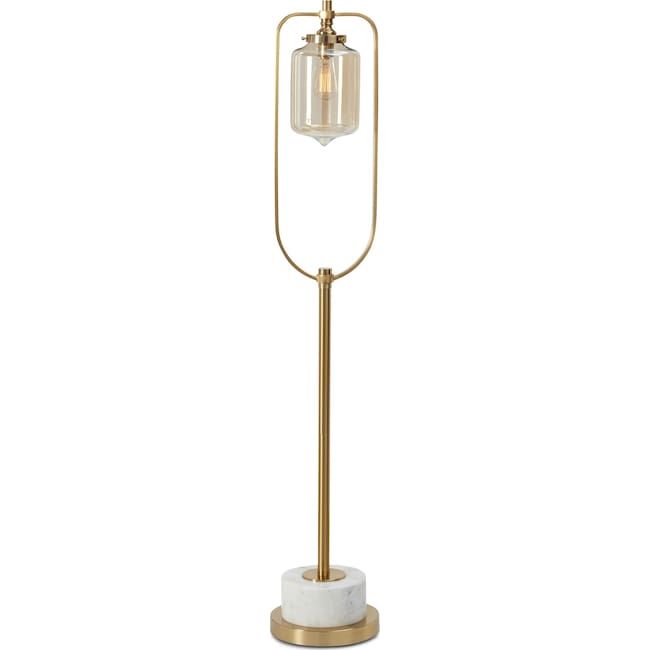 Home Accessories - Brass Loop Floor Lamp