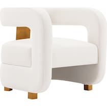 braven white accent chair   