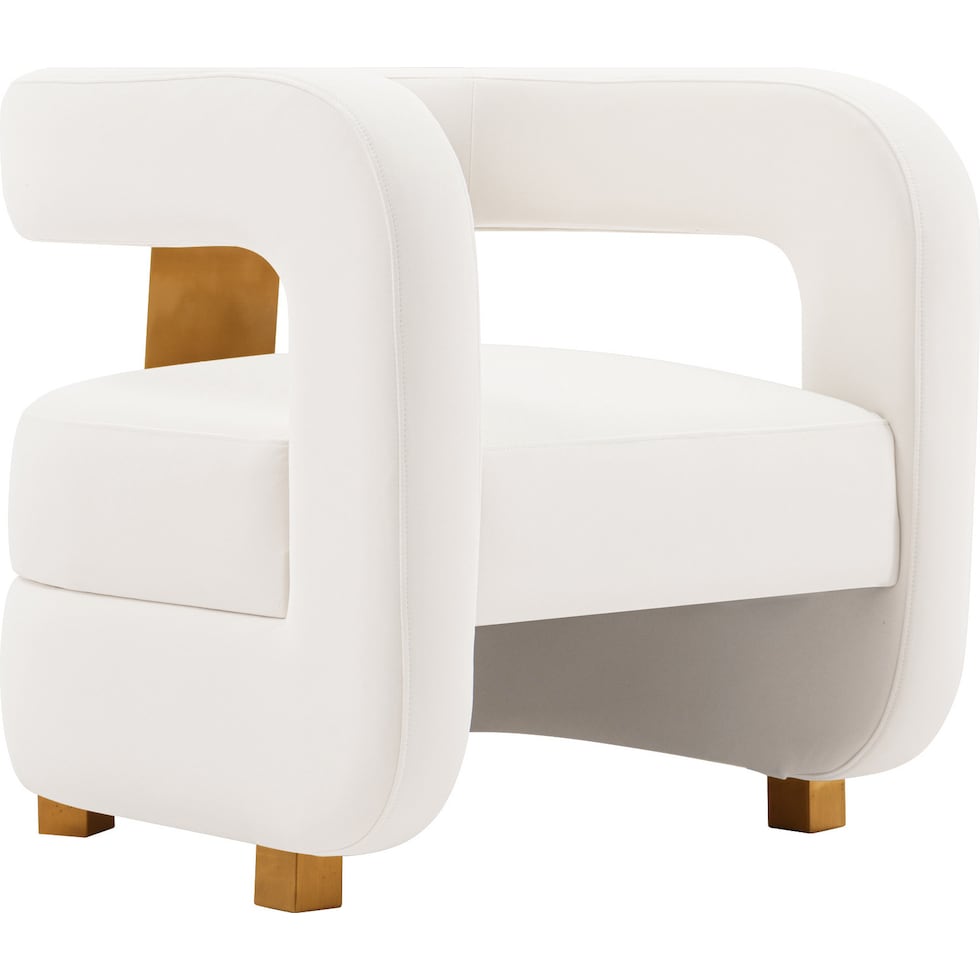 braven white accent chair   