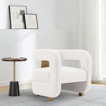 braven white accent chair   