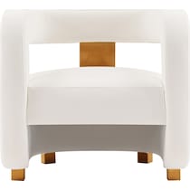 braven white accent chair   