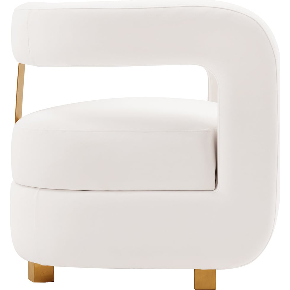 braven white accent chair   