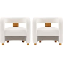 braven white accent chair   