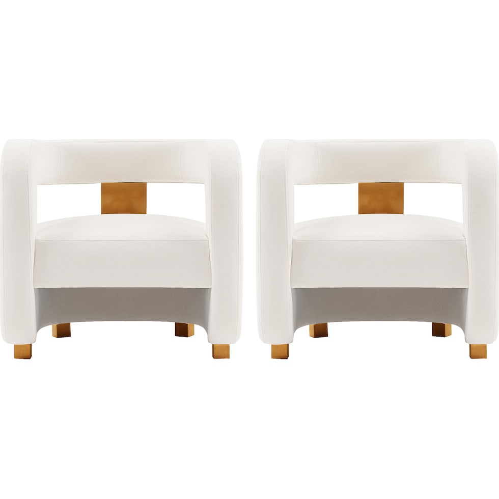braven white accent chair   