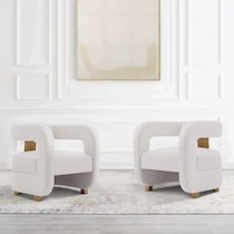 braven white accent chair   