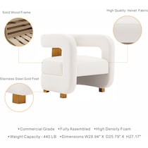 braven white accent chair   