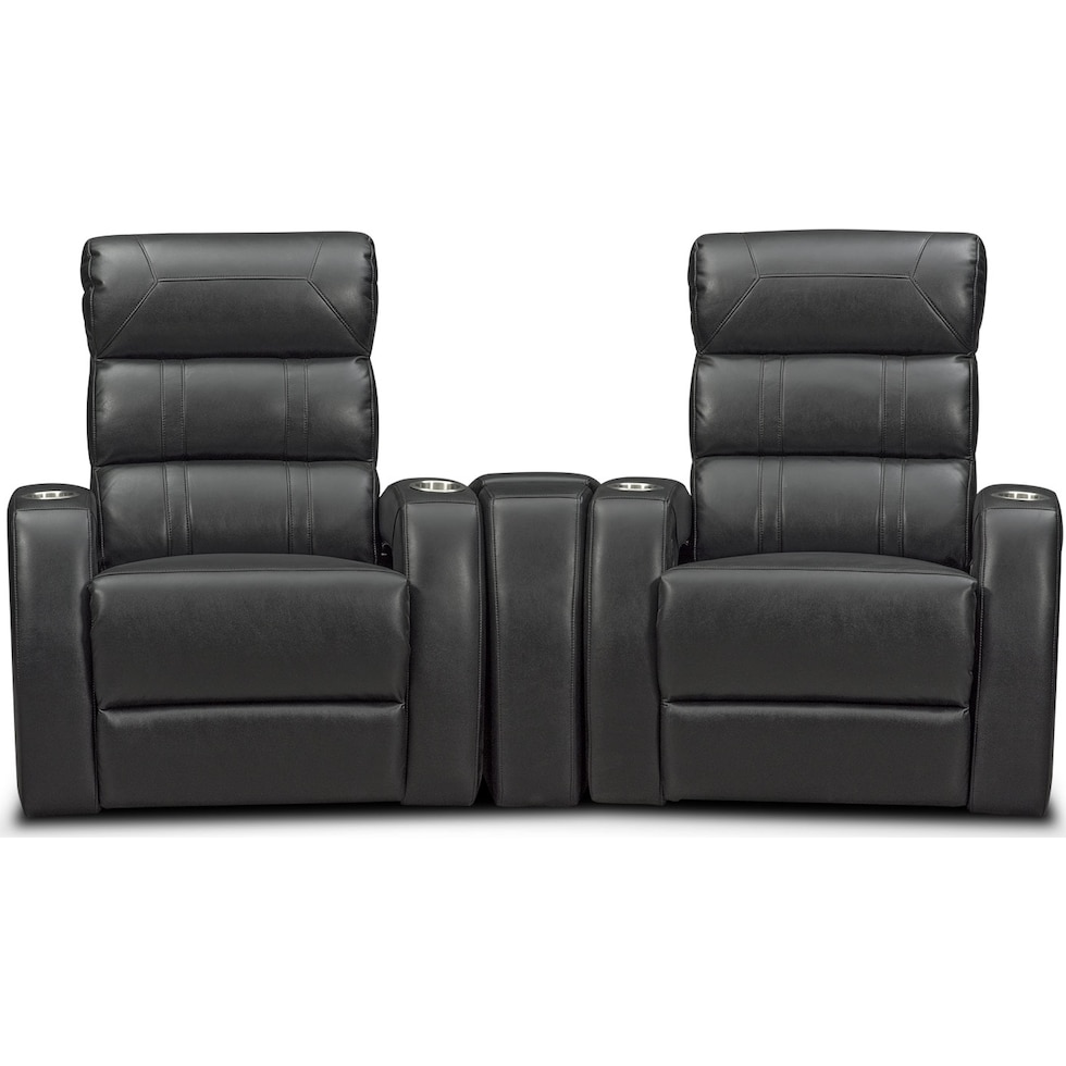 bravo black black  pc power home theater sectional   