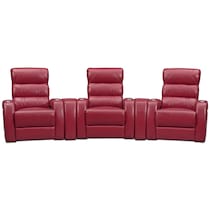 bravo red red power home theater sectional   