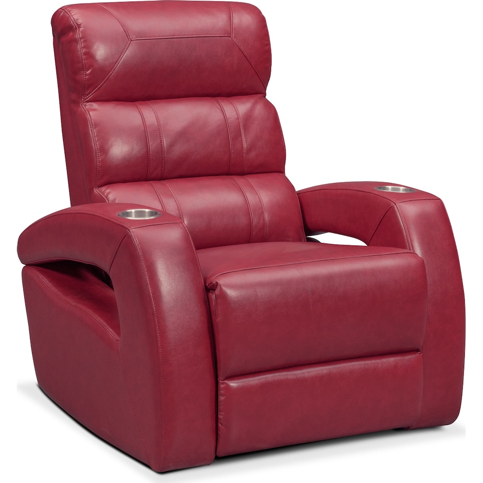 bravo red red power recliner   