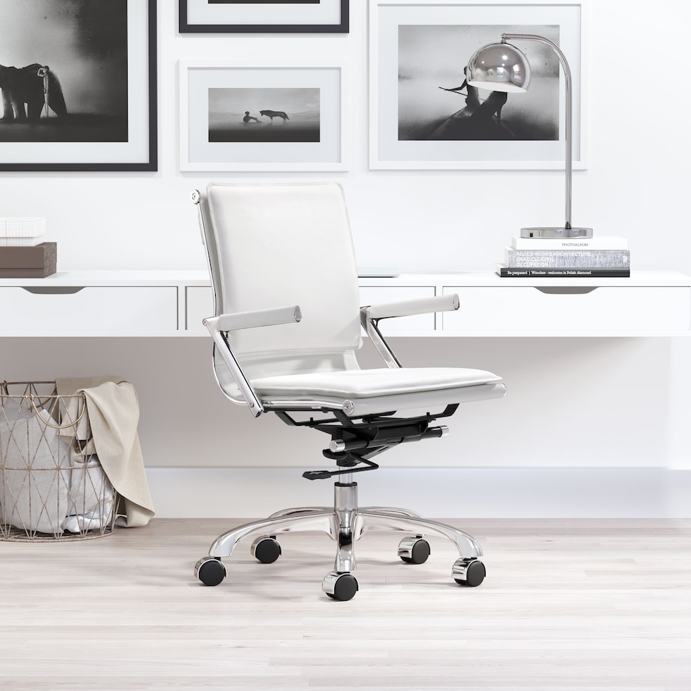brayden white desk chair   