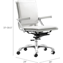 brayden white desk chair   