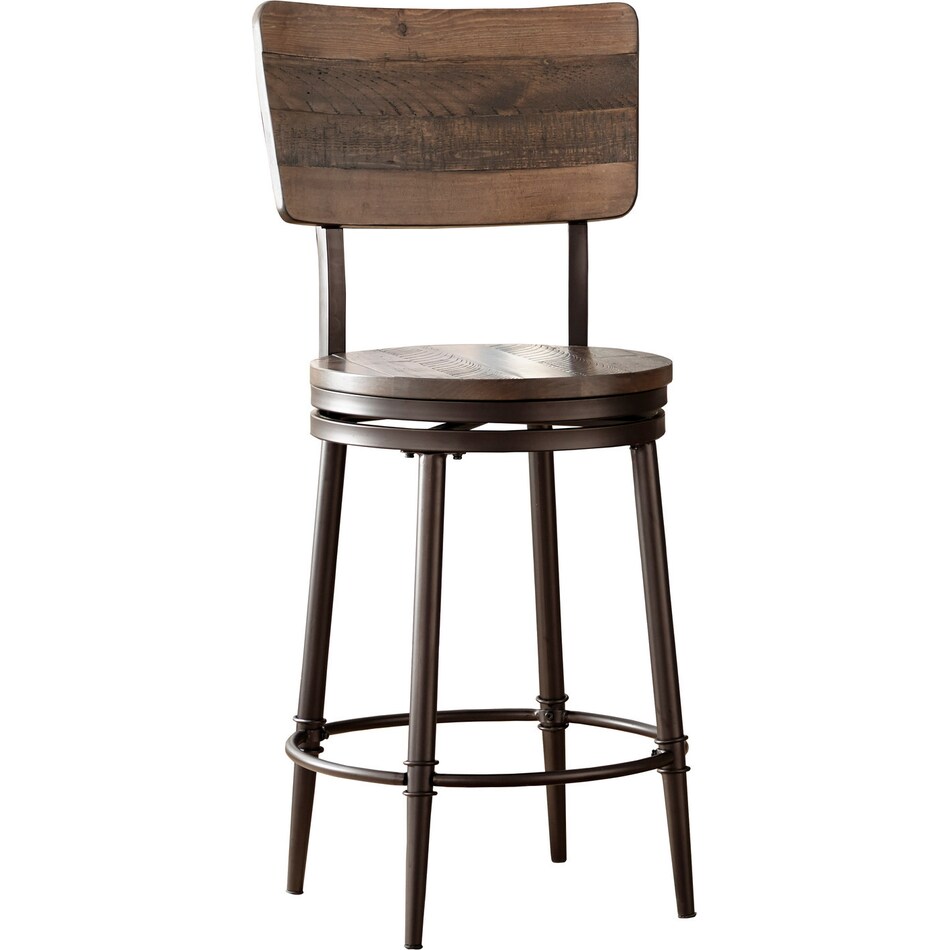 brayleigh dark brown counter height stool   