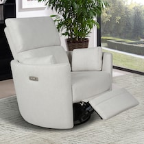 braylen white swivel glider   