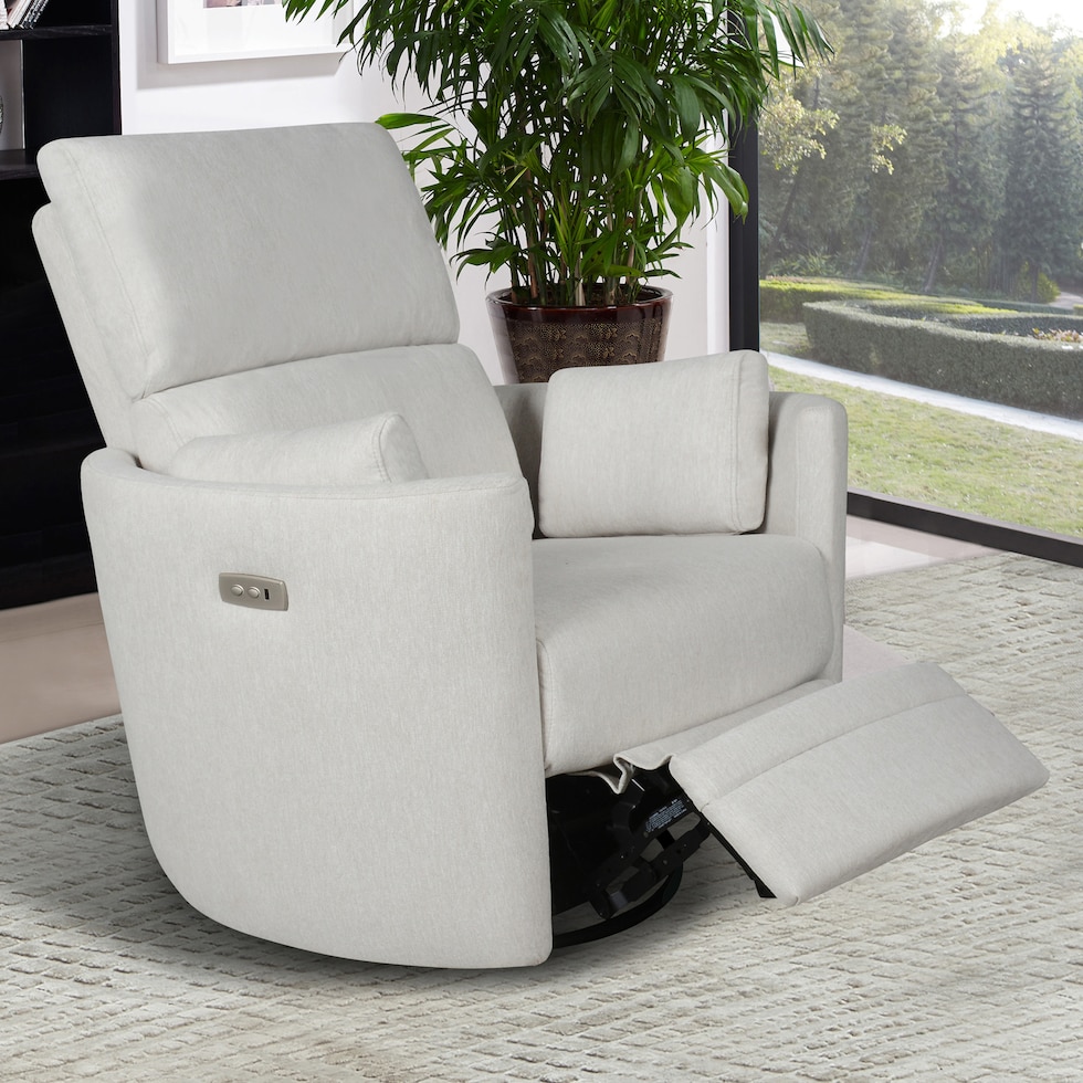braylen white swivel glider   