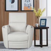 braylen white swivel glider   