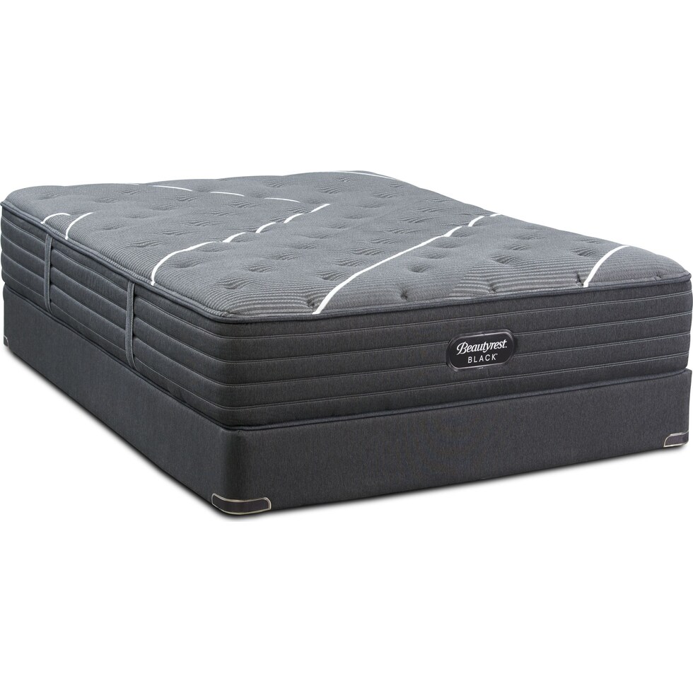 brb c class medium firm black queen mattress foundation set   