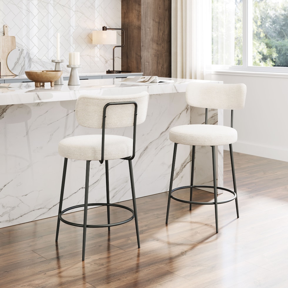 breck white counter height stool   