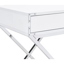 breenon chrome white nightstand   