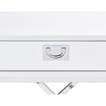breenon chrome white nightstand   