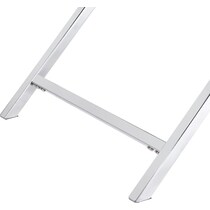 breenon chrome white nightstand   