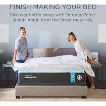 breeze white split king sheet set   