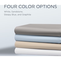 breeze white split king sheet set   
