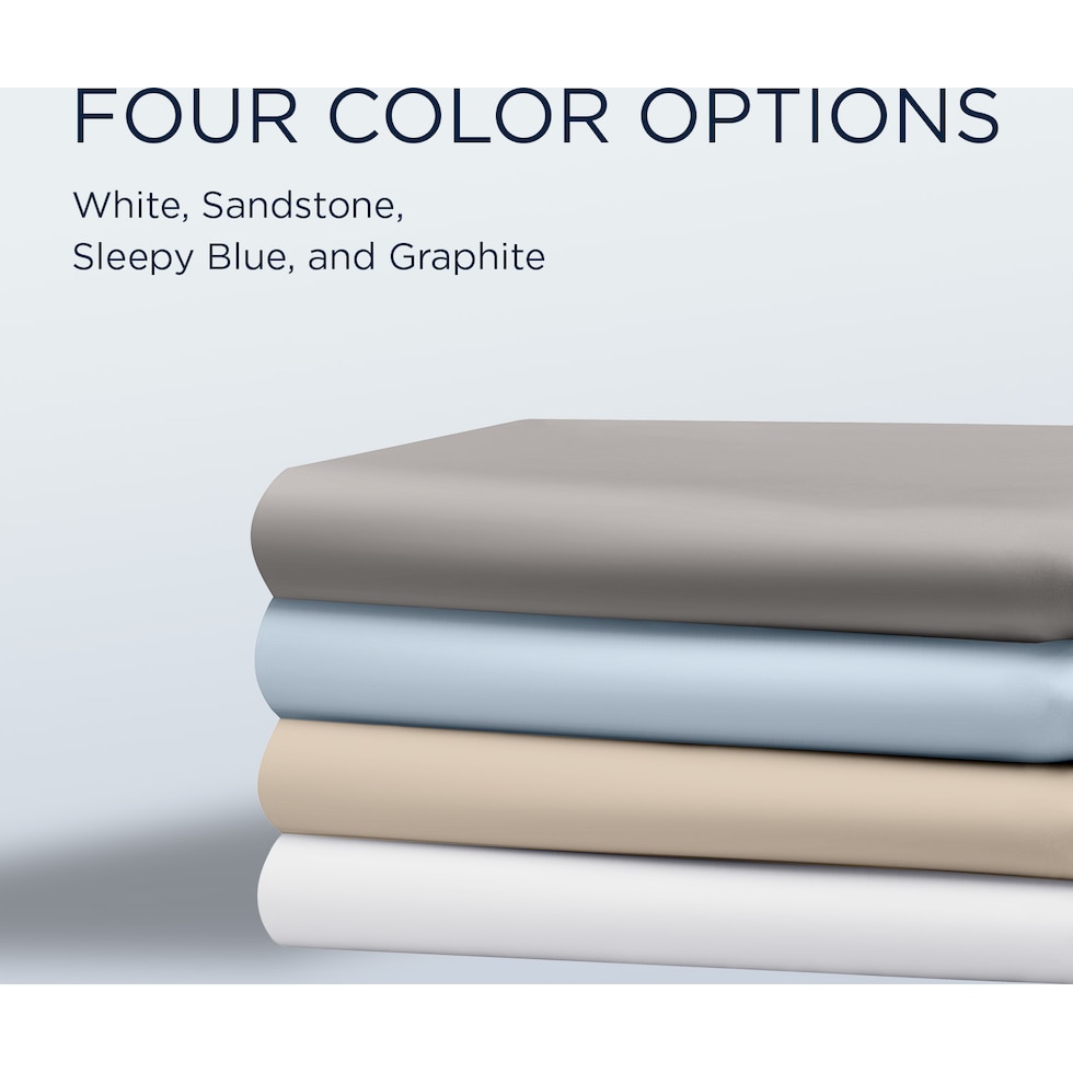 breeze white split king sheet set   