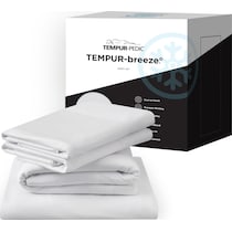 breeze white split king sheet set   