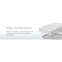 breeze white split king sheet set   