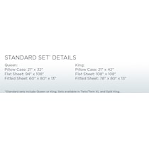 breeze white split king sheet set   