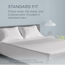 breeze white split king sheet set   