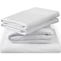 breeze white split king sheet set   