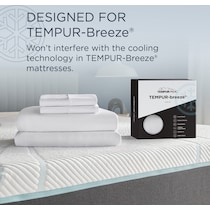 breeze white split king sheet set   