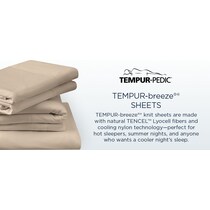 breeze white split king sheet set   