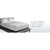 breeze white split king sheet set   