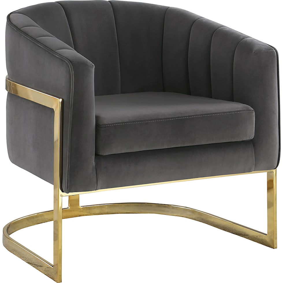 brenda gray accent chair   