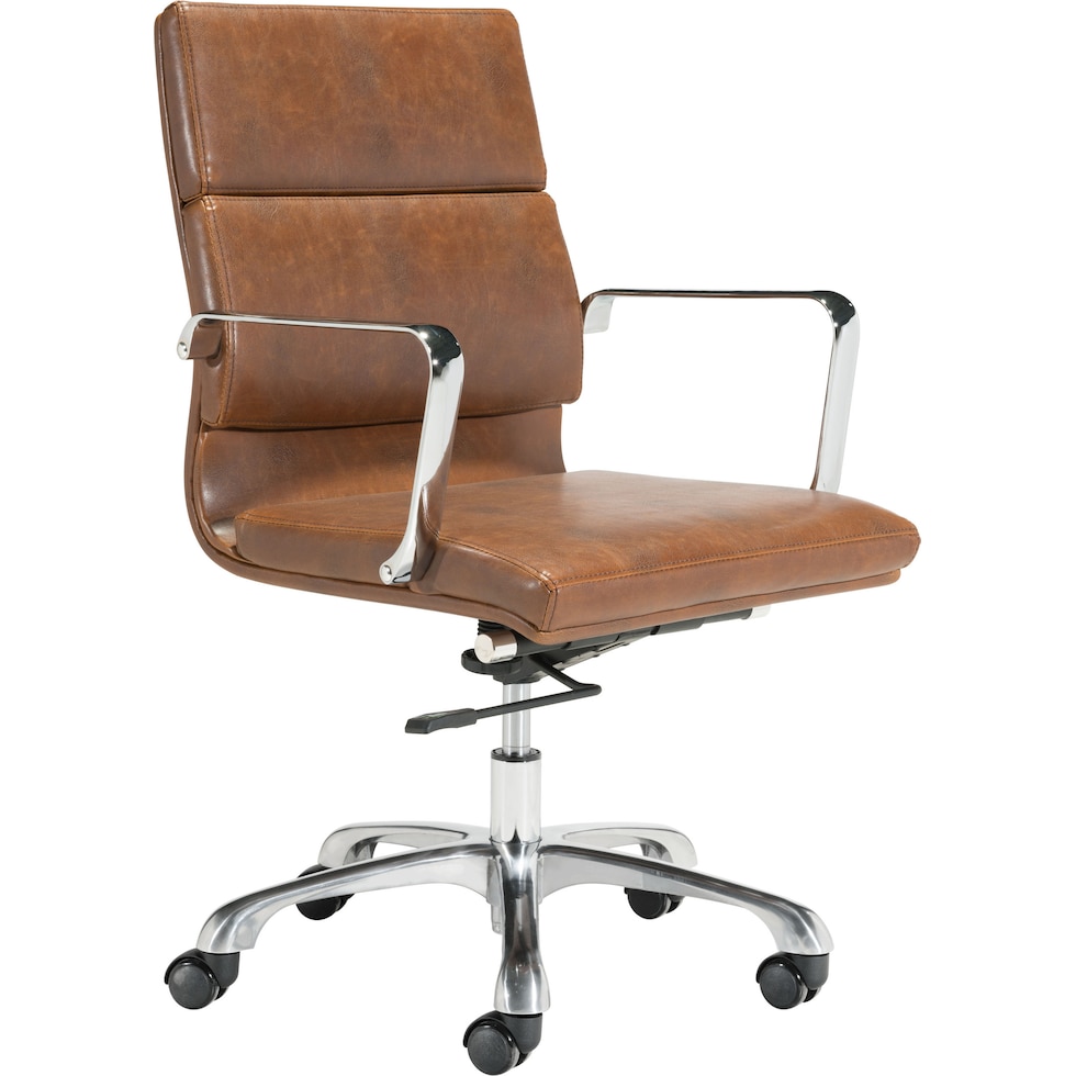 brenda light brown office chair   