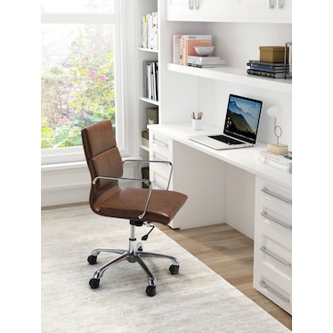 Brenda Office Chair - Brown