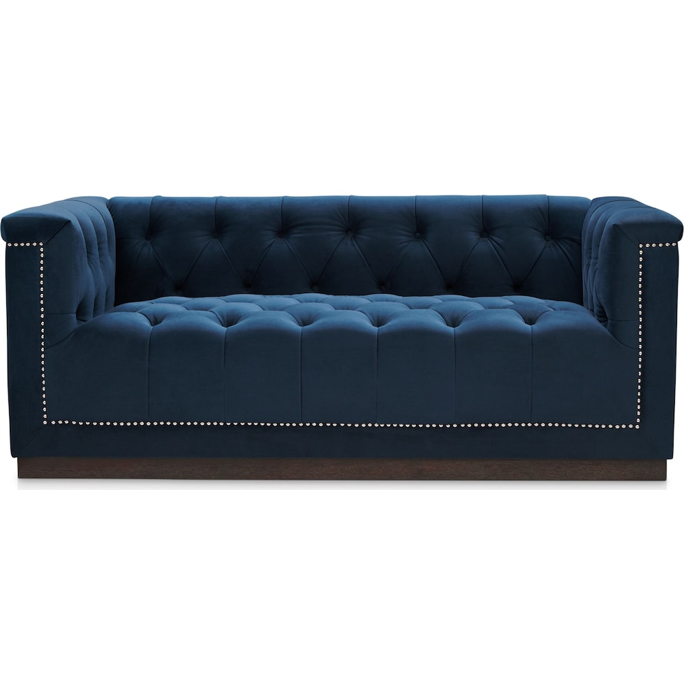 brennon blue loveseat   