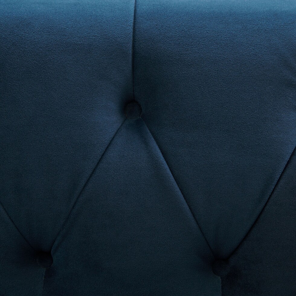 brennon blue loveseat   